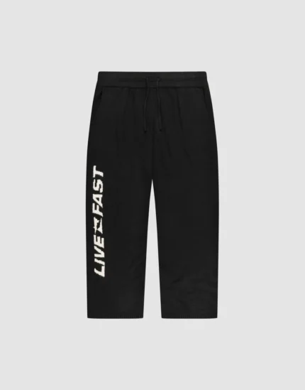 Live Fast Boucle Pants Black