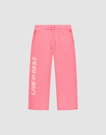 Live Fast Boucle Pants Pink
