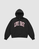 Live Fast College Hooded Black