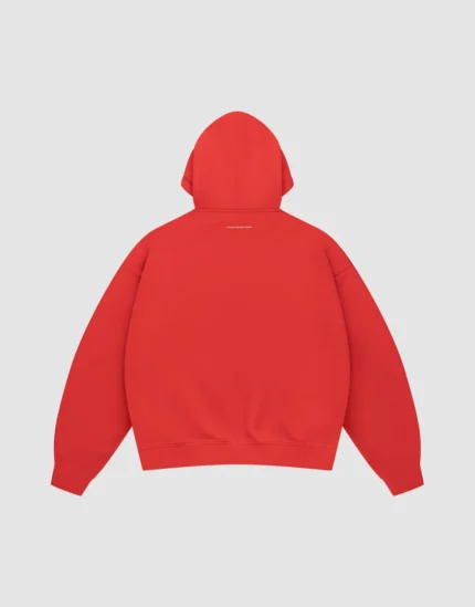 Live Fast College Hooded Red g
