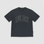 Live Fast College Tee Black